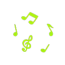 Animal Crossing Items Glow-in-the-dark stickers Music notes Variation