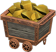 Animal Crossing Items Switch Recipe gold-nugget mining car