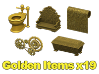 Animal Crossing Items Switch Golden Items x19