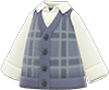 Animal Crossing Items Switch Gray checkered sweater vest