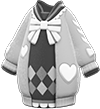 Animal Crossing Items Switch Gray ribbons & hearts knit dress