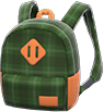 Animal Crossing Items Switch Green checkered backpack