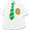 Animal Crossing Items Switch Green necktie short-sleeved uniform top