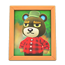 Animal Crossing Items Grizzly'S Photo Natural Wood