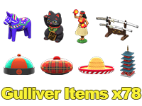 Animal Crossing Items Switch Gulliver Items x78