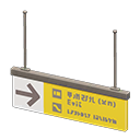 Animal Crossing Items Hanging guide sign → Pictogram Yellow