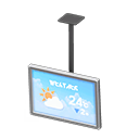 Animal Crossing Items Hanging monitor Weather forecast Display Silver