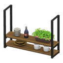 Animal Crossing Items Hanging shelves Dark wood