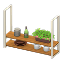 Animal Crossing Items Hanging shelves Natural wood