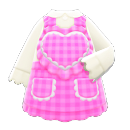 Animal Crossing Items Heart Apron Pink