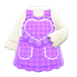 Animal Crossing Items Heart Apron Purple