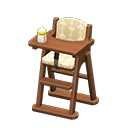 Animal Crossing Items High chair Beige Fabric Dark wood