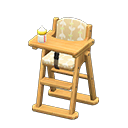 Animal Crossing Items High chair Beige Fabric Natural wood