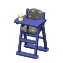 Animal Crossing Items High chair Black Fabric Blue