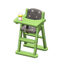 Animal Crossing Items High chair Black Fabric Green