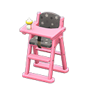 Animal Crossing Items High chair Black Fabric Pink