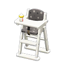 Animal Crossing Items High chair Black Fabric White