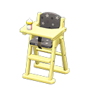 Animal Crossing Items High chair Black Fabric Yellow