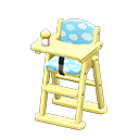 Animal Crossing Items High chair Blue Fabric Yellow