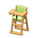 Animal Crossing Items High chair Green Fabric Natural wood