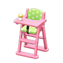 Animal Crossing Items High chair Green Fabric Pink