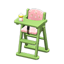 Animal Crossing Items High chair Pink Fabric Green