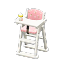 Animal Crossing Items High chair Pink Fabric White