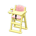 Animal Crossing Items High chair Pink Fabric Yellow