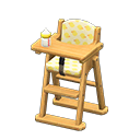 Animal Crossing Items High chair Yellow Fabric Natural wood