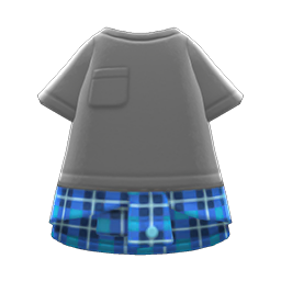 Animal Crossing Items Hip-wrap Shirt Blue