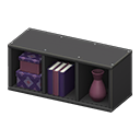 Animal Crossing Items Horizontal organizer Purple diamonds Stored-item design Black