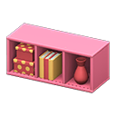 Animal Crossing Items Horizontal organizer Two-tone dots Stored-item design Pink