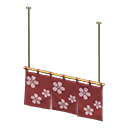 Animal Crossing Items Horizontal split curtains Cherry blossoms Curtain design Brown