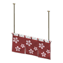 Animal Crossing Items Horizontal split curtains Cherry blossoms Curtain design White