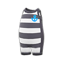 Animal Crossing Items horizontal-striped wet suit Black