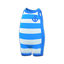 Animal Crossing Items horizontal-striped wet suit Blue