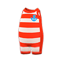 Animal Crossing Items horizontal-striped wet suit Red