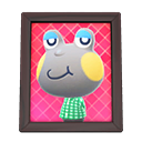 Animal Crossing Items Huck'S Photo Dark Wood