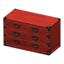 Animal Crossing Items Japanese dresser Red