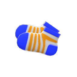 Animal Crossing Items Kiddie Socks Blue & orange