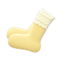 Animal Crossing Items Lace Socks Beige