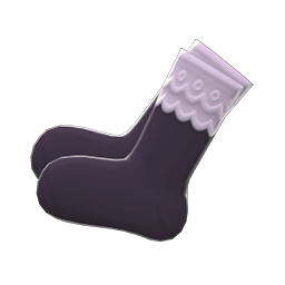 Animal Crossing Items Lace Socks Black