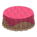 Animal Crossing Items Large covered round table Damascus-pattern brown Undercloth Berry red