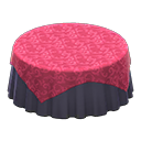 Animal Crossing Items Large covered round table Plain navy Undercloth Berry red