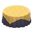 Animal Crossing Items Large covered round table Plain navy Undercloth Gold