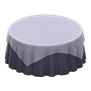 Animal Crossing Items Large covered round table Plain navy Undercloth Gray