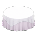 Animal Crossing Items Large covered round table Plain white Undercloth White