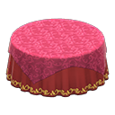 Animal Crossing Items Large covered round table Wine red Undercloth Berry red