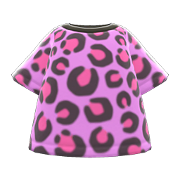 Animal Crossing Items Leopard Tee Pink