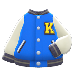 Animal Crossing Items Letter Jacket Blue